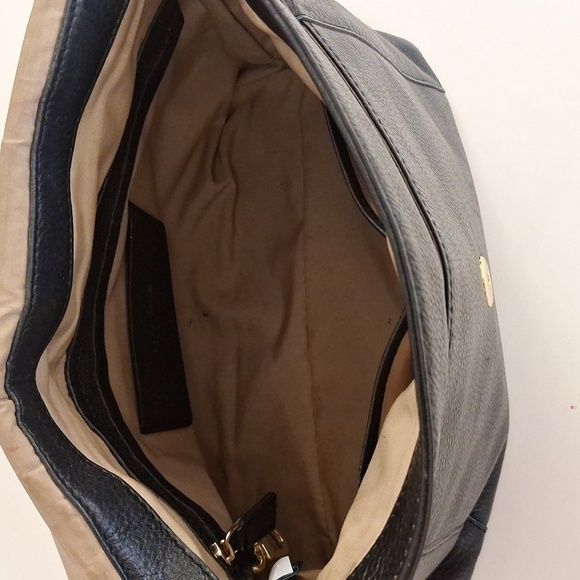 Cole Haan Black Leather Shoulder Bag Handbag - Picture 7 of 8